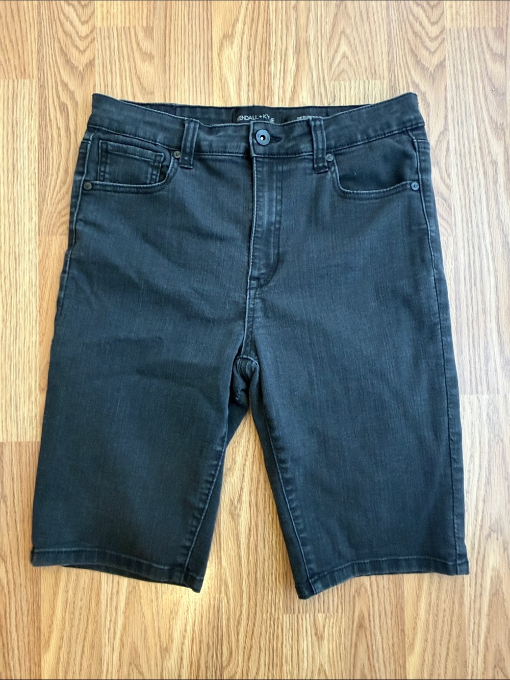 Kendall & Kylie Black Denim Jean Bermuda Shorts